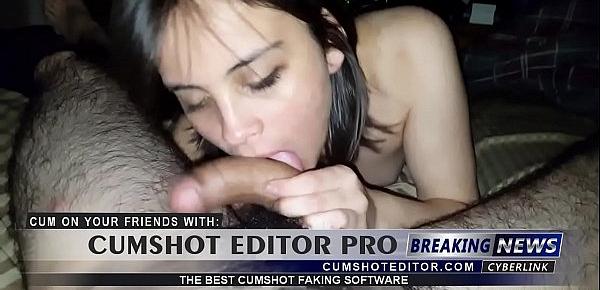  Young Brunette Slut Loves Cock